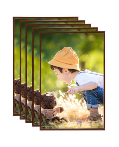 Collage de cadres photo 5 pcs de mur table Bronze 59,4x84cm MDF | Mobilier & Déco