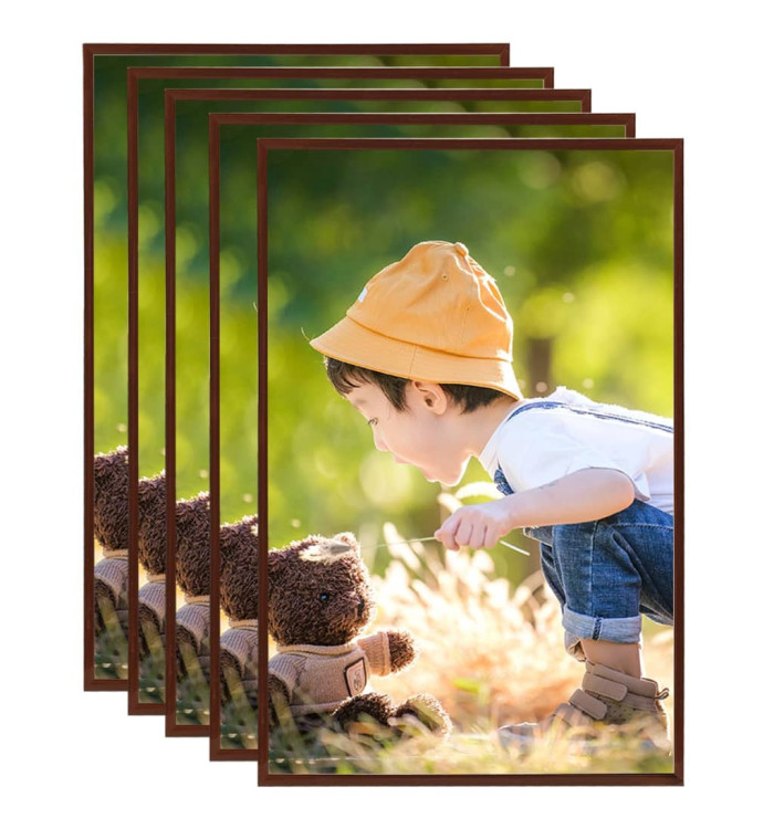 Collage de cadres photo 5 pcs de mur table Bronze 59,4x84cm MDF | Mobilier & Déco