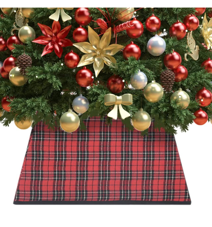 Jupe de sapin de Noël Rouge et noir 48x48x25 cm | Mobilier & Déco