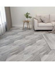 Dalles de plancher autoadhésives 20 pcs PVC 1,86 m² gris rayé | Mobilier & Déco