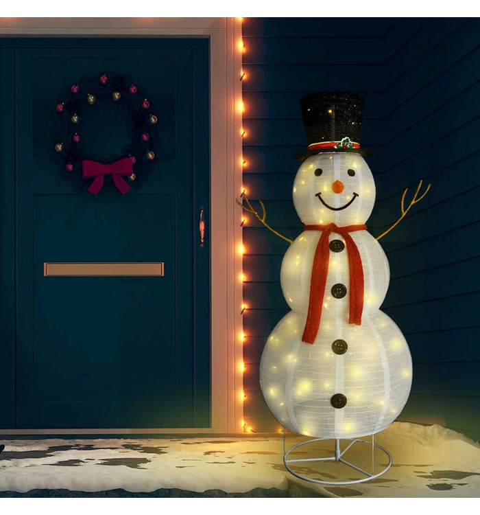Figurine de bonhomme de neige de Noël à LED Tissu 180 cm | Mobilier & Déco