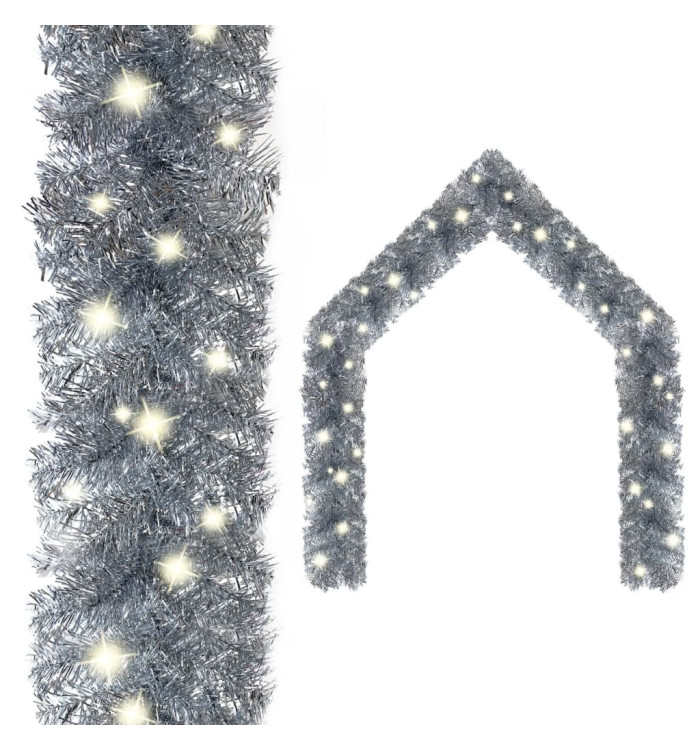 Guirlande de Noël avec lumières LED 20 m Argenté | Mobilier & Déco