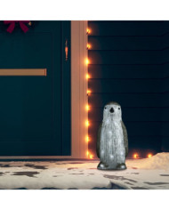 Silhouette de pingouin de Noël LED Acrylique 30 cm | Mobilier & Déco