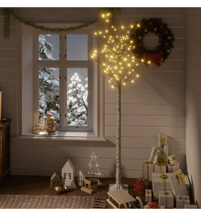 Sapin de Noël 180 LED blanc chaud Saule 1,8 m Int/Ext | Mobilier & Déco