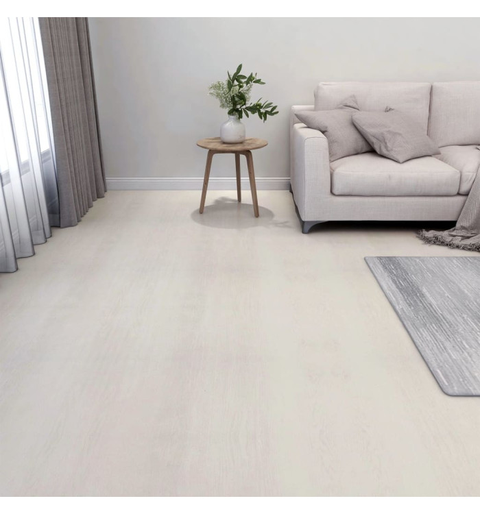 Dalles de plancher autoadhésives 55 pcs PVC 5,11 m² beige | Mobilier & Déco