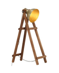Lampadaire Laiton E27 Bois de manguier massif | Mobilier & Déco