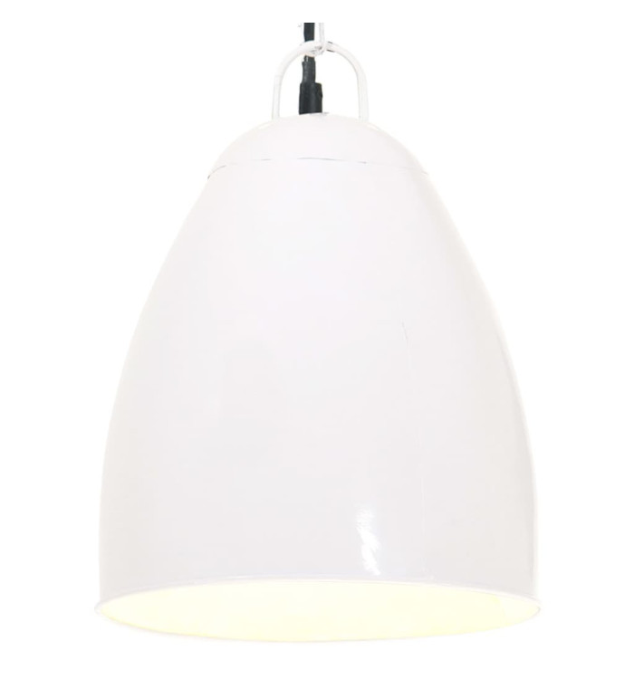 Lampe suspendue industrielle 25 W Blanc Rond 32 cm E27 | Mobilier & Déco