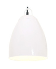 Lampe suspendue industrielle 25 W Blanc Rond 32 cm E27 | Mobilier & Déco