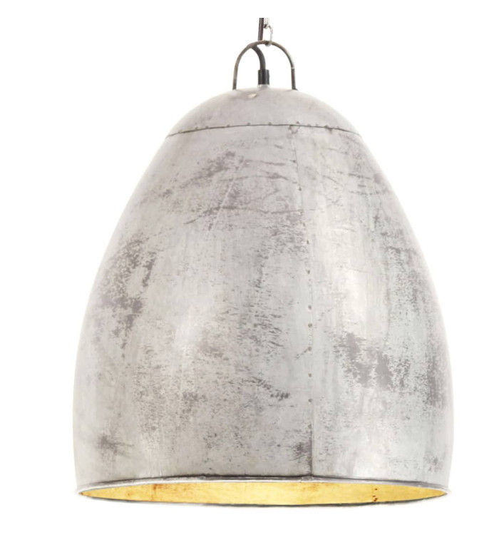 Lampe suspendue industrielle 25 W Argenté Rond 42 cm E27 | Mobilier & Déco