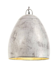 Lampe suspendue industrielle 25 W Argenté Rond 42 cm E27 | Mobilier & Déco