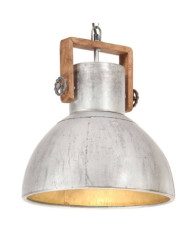 Lampe suspendue industrielle 25 W Argenté Rond 40 cm E27 | Mobilier & Déco