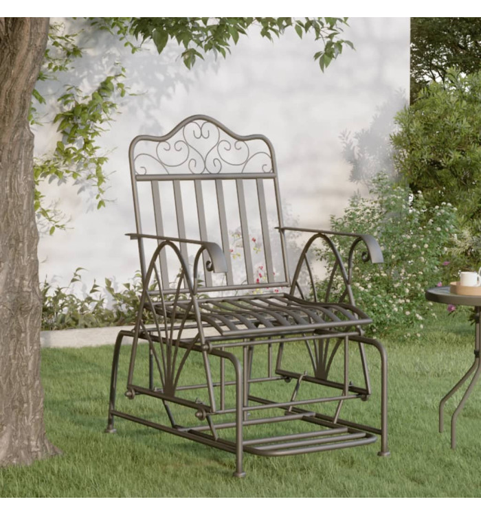 Banc coulissant 61 cm Noir Acier | Mobilier & Déco