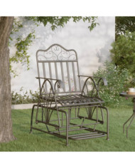 Banc coulissant 61 cm Noir Acier | Mobilier & Déco