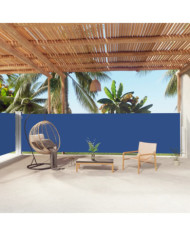 Auvent latéral rétractable Bleu 160x1000 cm | Mobilier & Déco