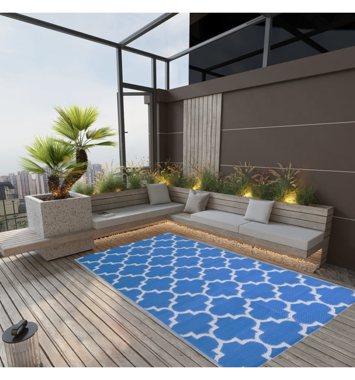 Tapis d'extérieur ARAKIL Bleu 160x230 cm PP | Mobilier & Déco