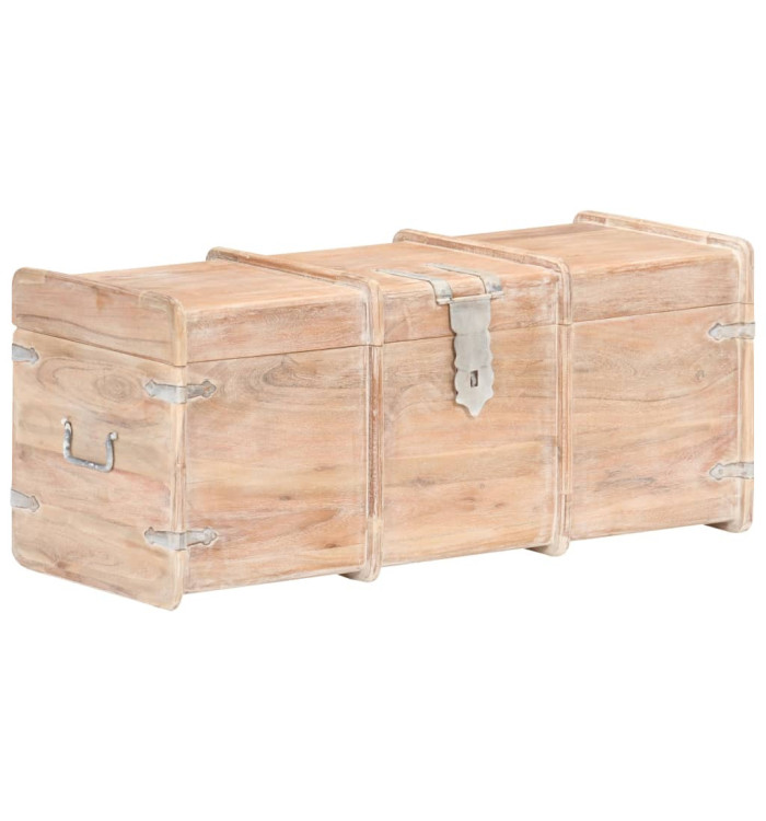 Coffre de rangement 90x40x40 cm bois d'acacia solide | Mobilier & Déco