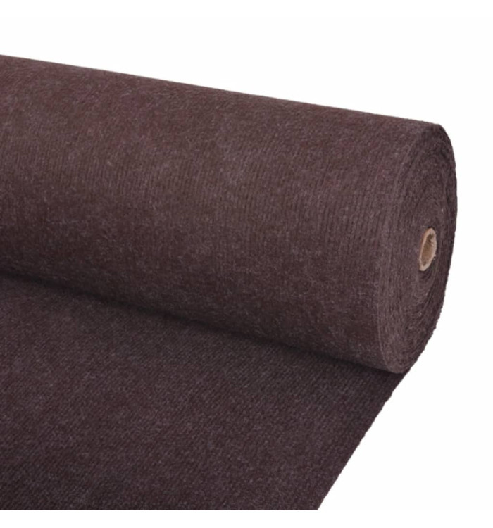 Tapis strié pour exposition 1,2x20 m Marron | Mobilier & Déco