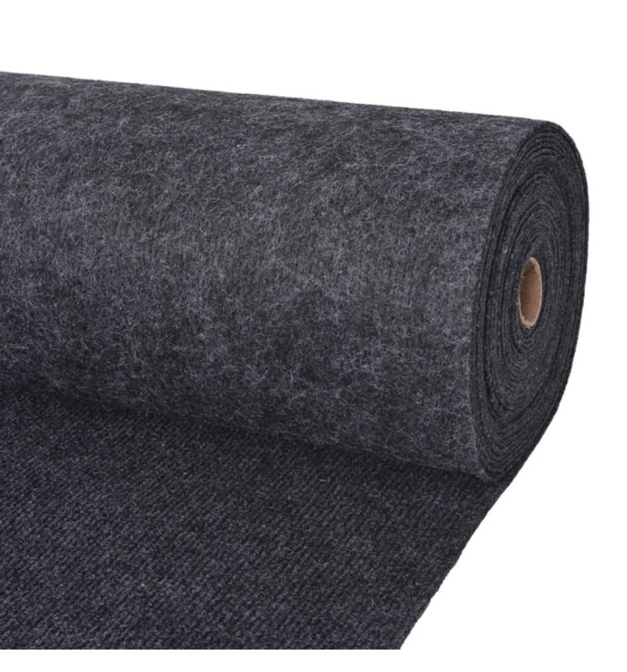 Tapis strié pour exposition 1,2x15 m Anthracite | Mobilier & Déco