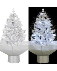 Arbre de Noël neigeux avec base de parapluie Blanc 75 cm | Mobilier & Déco