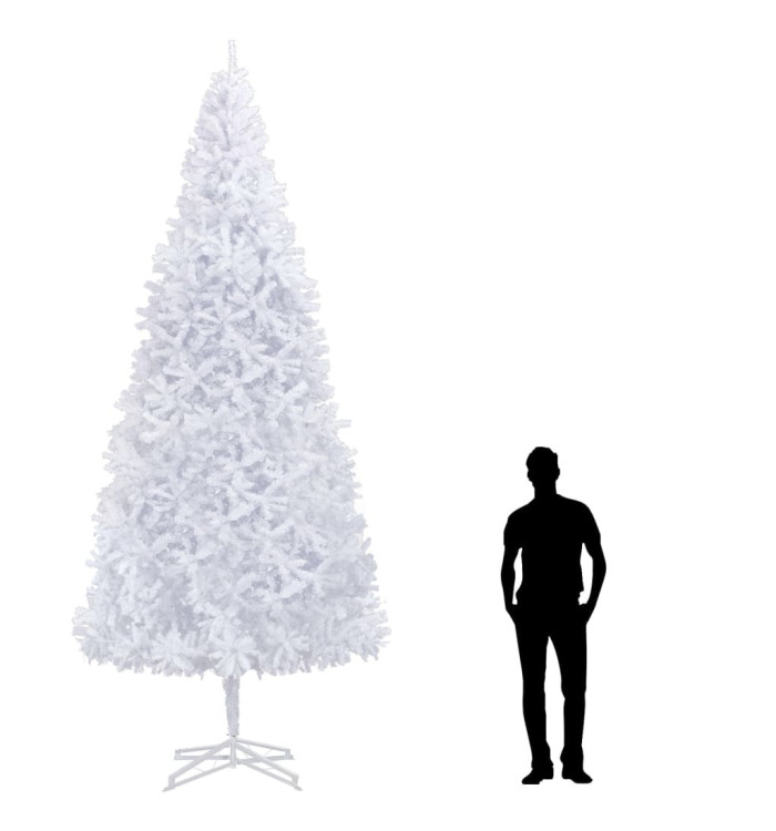 Sapin de Noël artificiel 400 cm Blanc | Mobilier & Déco