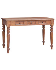 Bureau avec tiroirs 117x57x75 cm bois d'acajou massif | Mobilier & Déco