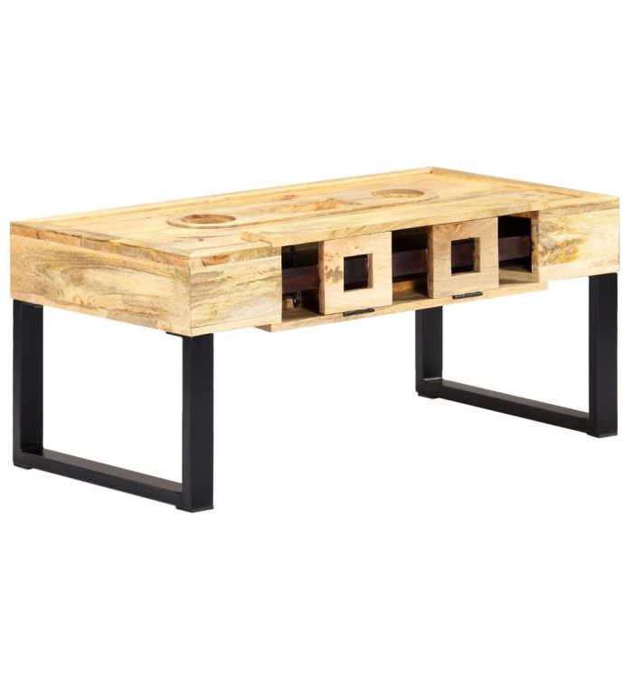 Table basse Style cassette 100x52x45 cm Bois de manguier massif | Mobilier & Déco