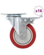 Roulettes pivotantes 16 pcs 100 mm | Mobilier & Déco