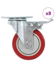 Roulettes pivotantes 8 pcs 100 mm | Mobilier & Déco