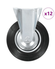 12 pcs Roulettes fixes 200 mm | Mobilier & Déco