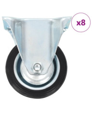 8 pcs Roulettes fixes 75 mm | Mobilier & Déco