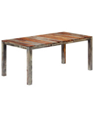 Table à manger Gris 180x90x76 cm Bois massif | Mobilier & Déco