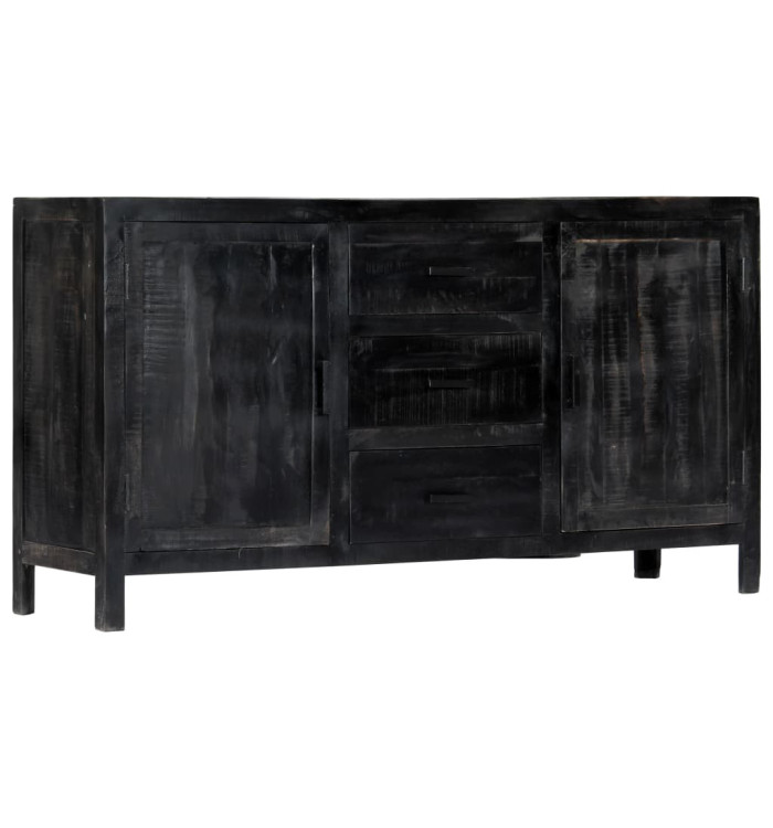 Buffet Noir 147x40x80 cm Bois de manguier massif | Mobilier & Déco