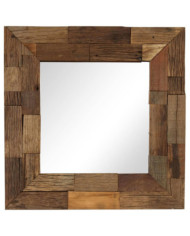 Miroir Bois de récupération massif 50 x 50 cm | Mobilier & Déco
