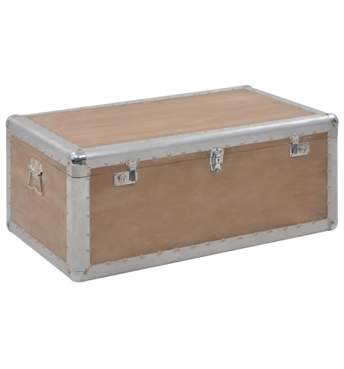 Boîte de rangement Bois de sapin massif 91x52x40 cm Marron | Mobilier & Déco