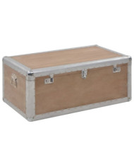 Boîte de rangement Bois de sapin massif 91x52x40 cm Marron | Mobilier & Déco