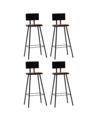 Tabourets de bar lot de 4 bois massif de récupération | Mobilier & Déco
