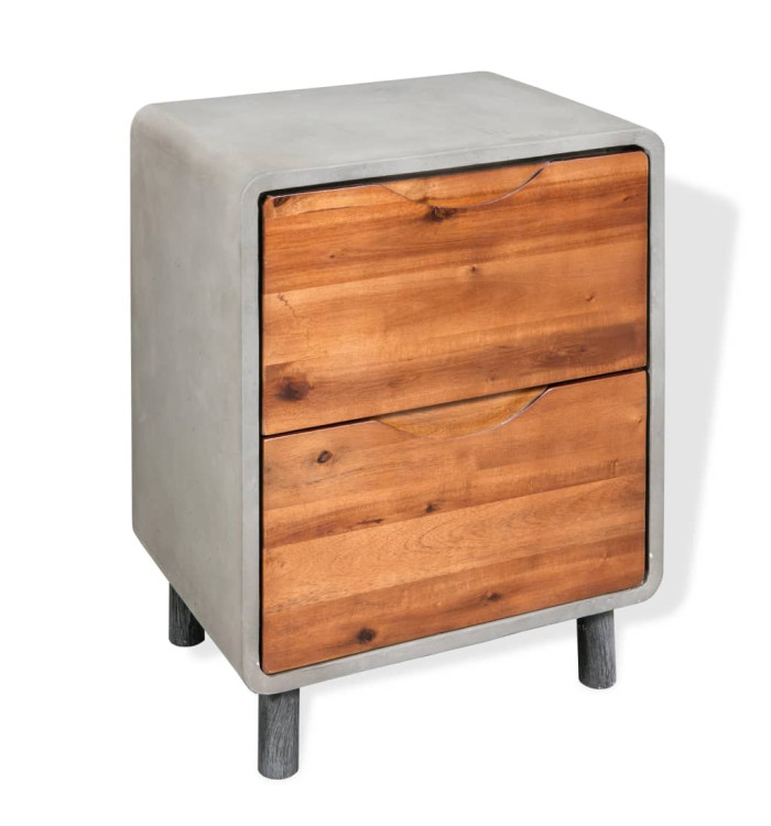 Table de chevet Bois d'acacia massif 40 x 30 x 50 cm | Mobilier & Déco