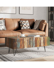 Table basse Bois massif de récupération 100x50x38 cm | Mobilier & Déco