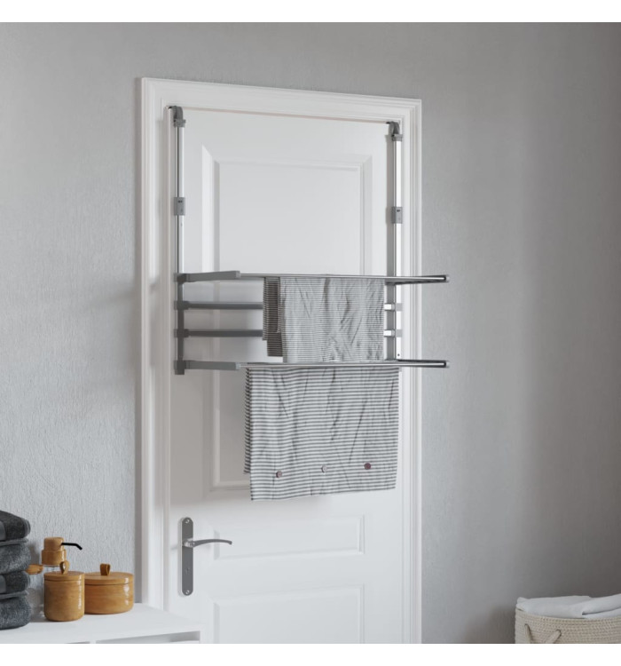 Séchoir à linge pour balcon 89x25x(60-95) cm aluminium | Mobilier & Déco