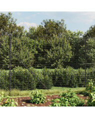Clôture en treillis métallique anthracite 2,2x25 m | Mobilier & Déco