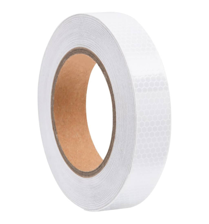 Bande réfléchissante Blanc 2,5 cmx20 m PVC | Mobilier & Déco