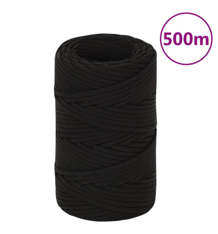 Corde de travail Noir 2 mm 500 m Polyester | Mobilier & Déco