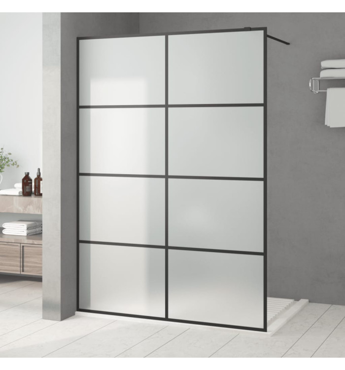 Paroi de douche Noir 140x195 cm Verre ESG dépoli | Mobilier & Déco