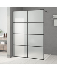 Paroi de douche Noir 140x195 cm Verre ESG dépoli | Mobilier & Déco