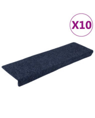Tapis de marches d'escalier 10 pcs 65x21x4 cm Aiguilleté | Mobilier & Déco
