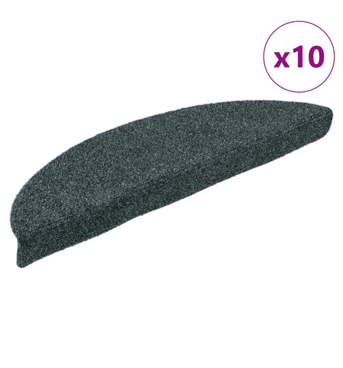Tapis autoadhésifs de marches 10 pcs Vert 56x17x3 cm Aiguilleté | Mobilier & Déco