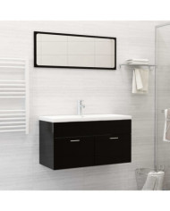Lavabo encastré avec robinet 91x39x18 cm céramique blanc | Mobilier & Déco