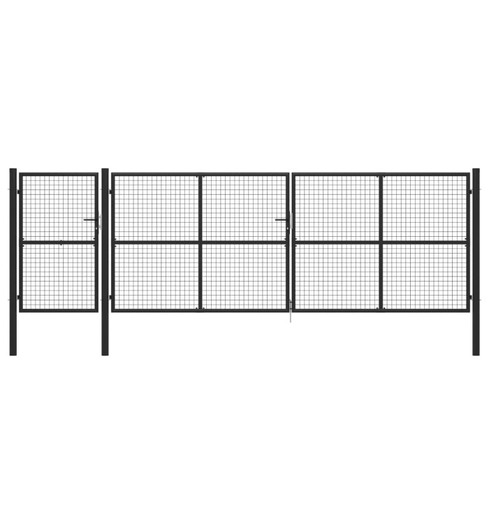 Portail de jardin Acier 500 x 150 cm Anthracite | Mobilier & Déco