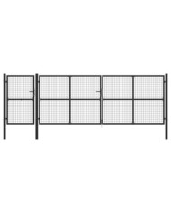 Portail de jardin Acier 500 x 150 cm Anthracite | Mobilier & Déco