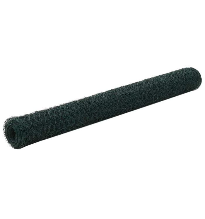 Grillage Acier avec revêtement en PVC 25x1,2 m Vert | Mobilier & Déco